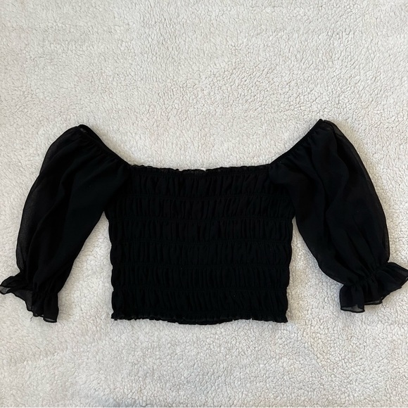 Garage Chiffon Puff Sleeved Blouse - Picture 4 of 11